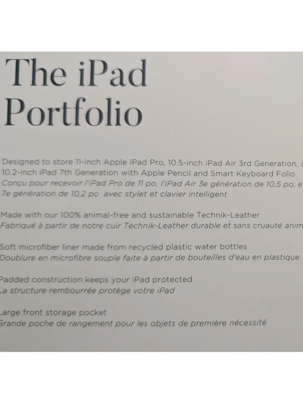 Von Holzhausen The iPad Portfolio in Black NWT